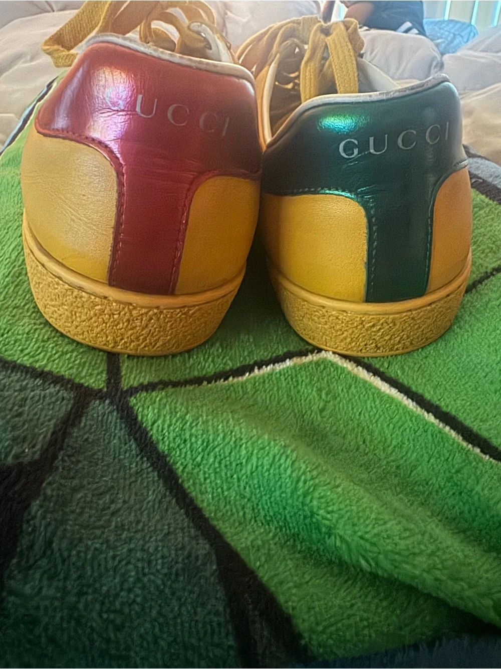 Gucci ACE Yellow Men's/Ladies sneakers. Fits like Men's US 7 1/2, Ladies 9 1/2
